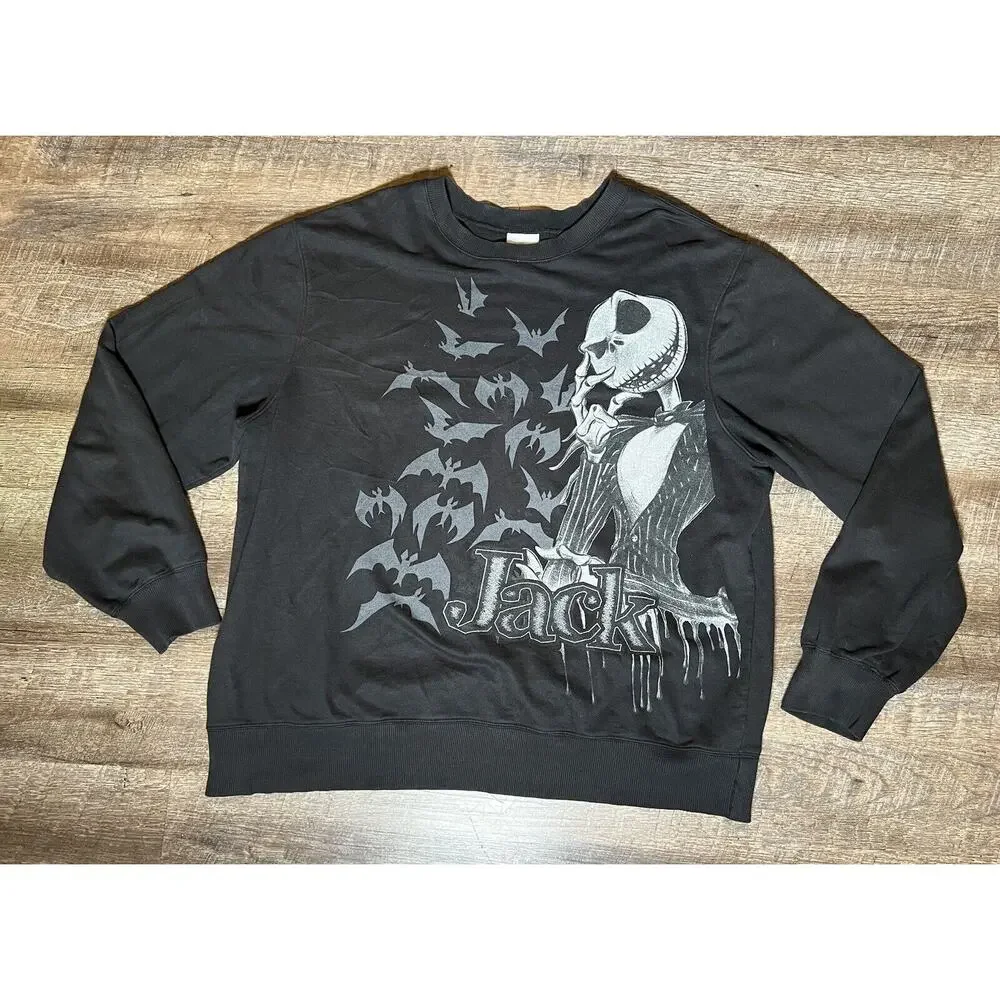 VTG Disney Store Nightmare Before Christmas Crewneck Sweater jack Skellington